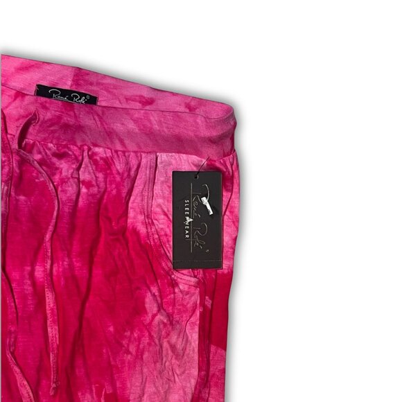 René Rofé Womens Tie-Dye Pink Joggers Sleepwear Medium 95% Rayon Elastic Waistba - Picture 5 of 5